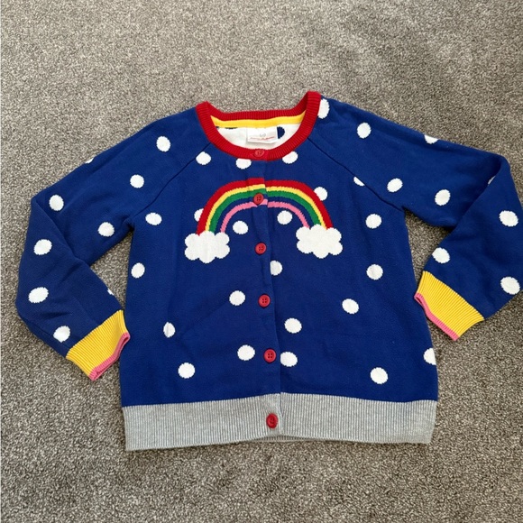 Hanna Andersson Rainbow Cardigan Sweater Sz 120cm - Picture 2 of 5
